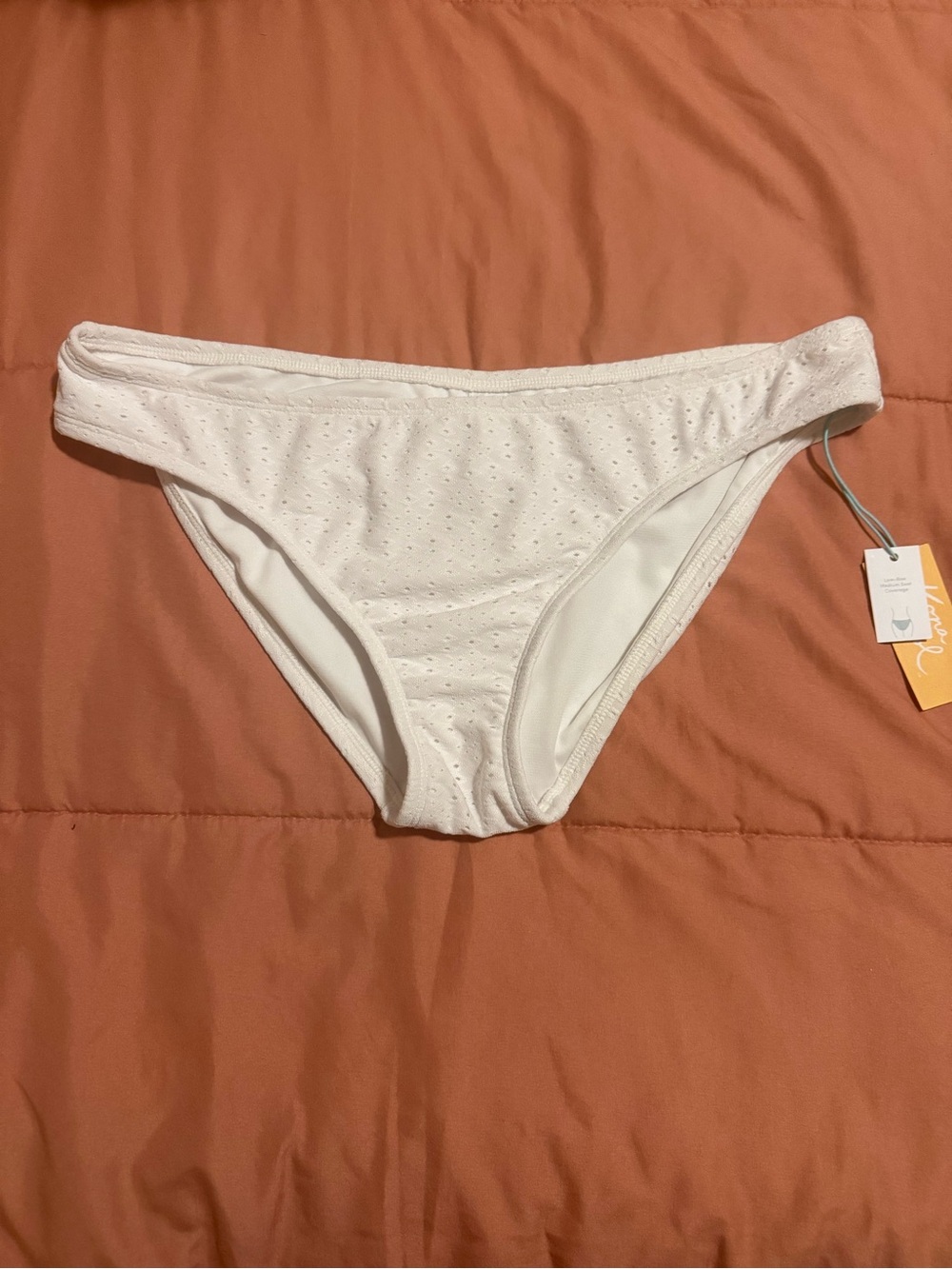 White Pattern Kona‎ Sola Low Rise Bikini Bottoms